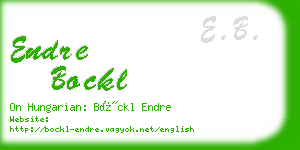 endre bockl business card